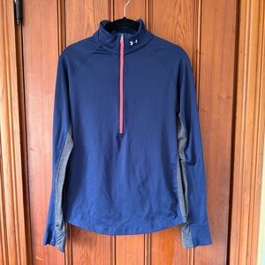 Under Armour Navy Blue Half Zip Size Large